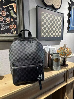 Louis Vuitton Embossed Checkerboard Backpack