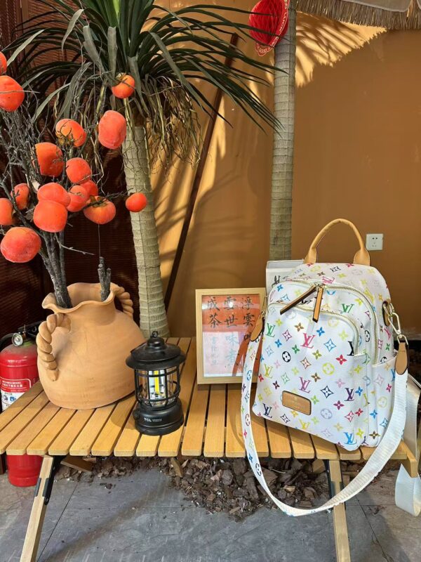 Louis Vuitton White Multicolor Backpack